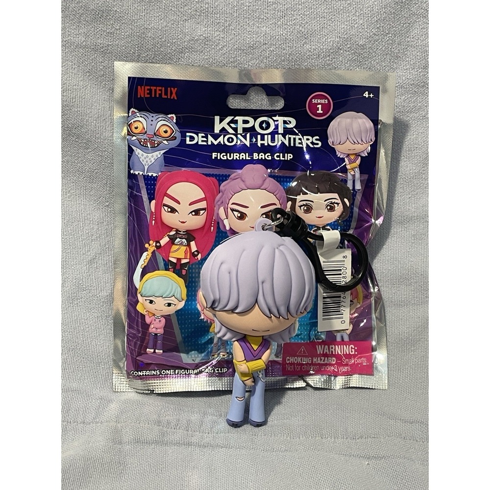 NEW Open Bag Netflix K-Pop Demon Hunters Figural Bag Clip Keychain -‎ Mystery